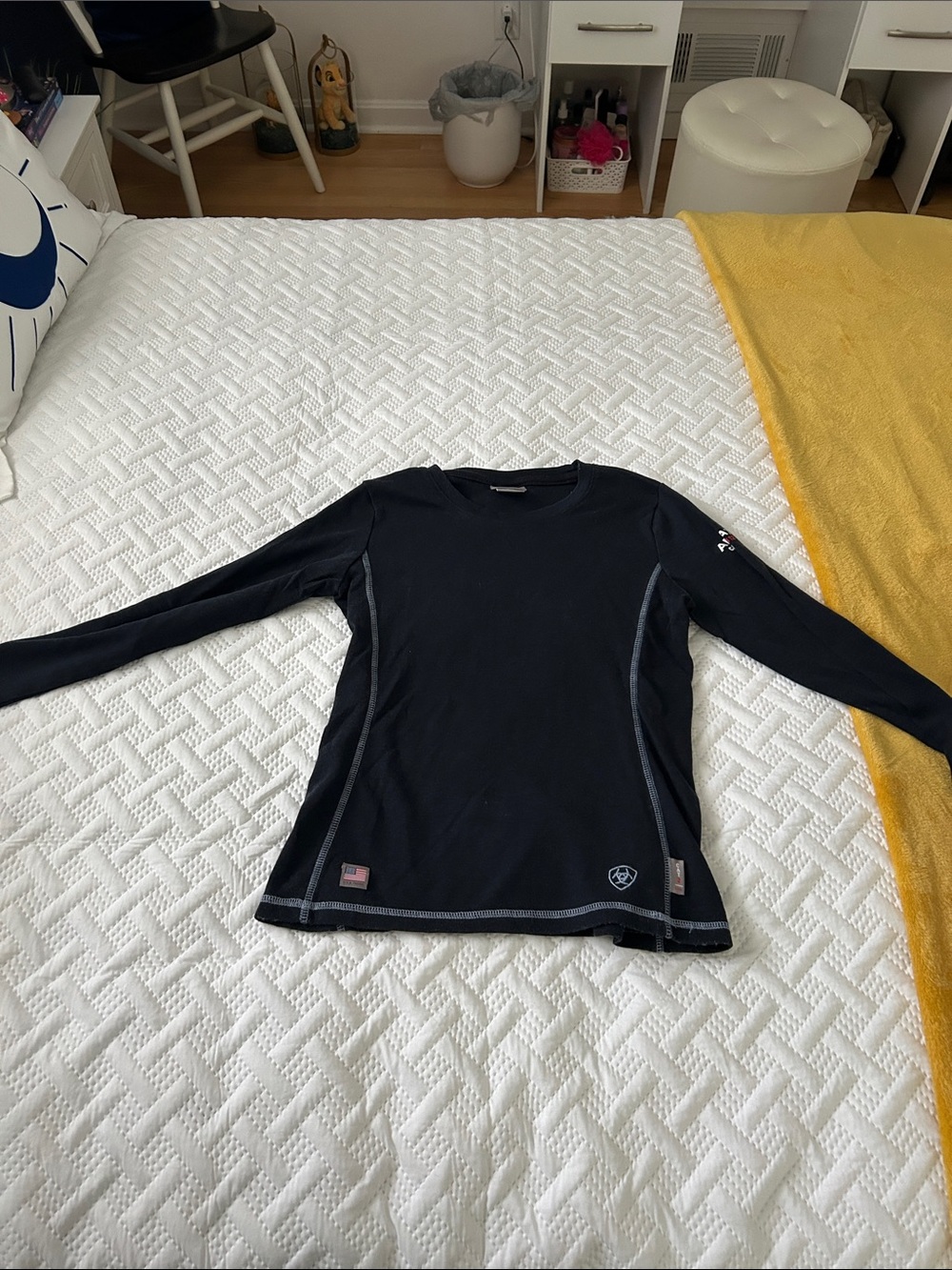 Ariat Men’s Black Crewneck Performance Sweater with Contrast Stitching